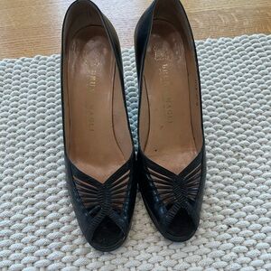 Bruno Magli Women's Black Peep-Toe Heels